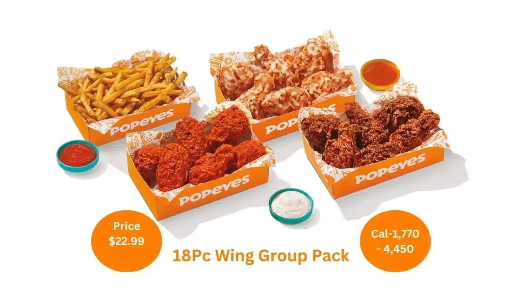 18pc wing group pack family meal