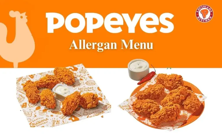 Popeyes Allergen menu