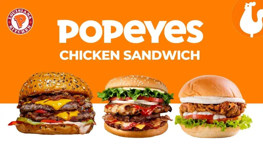 Popeyes chicken sandwich menu