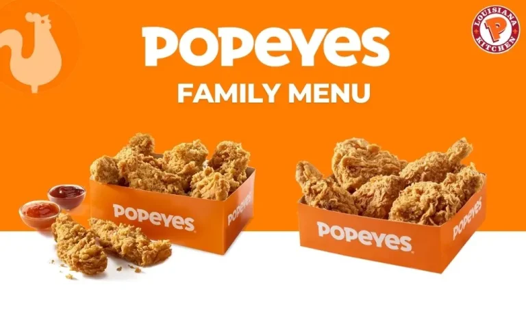 Popeyes family meal menu