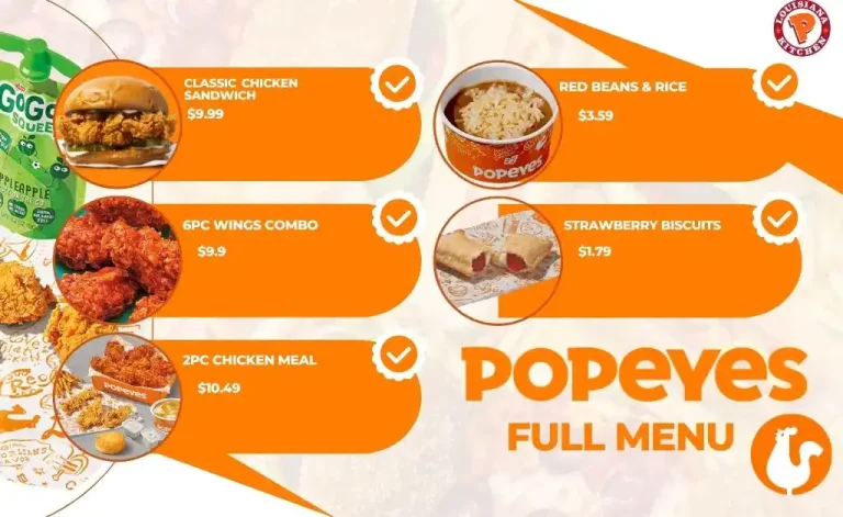 Popeyes Full Menu 2024