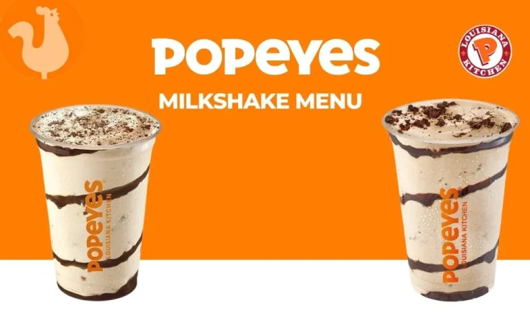 Popeyes shakes menu