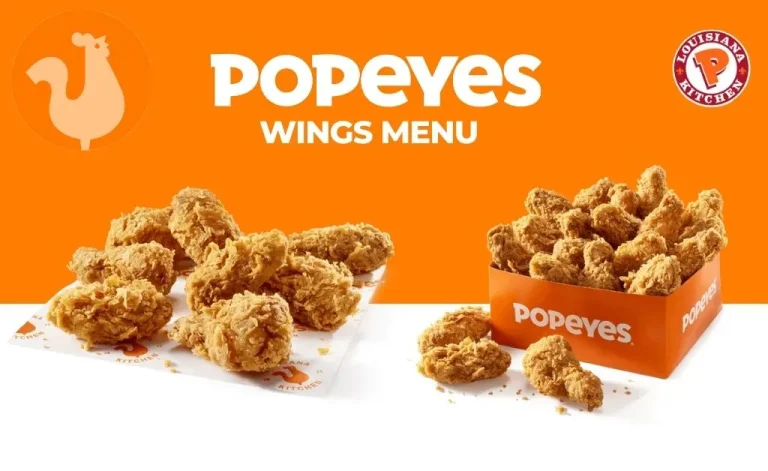 Popeyes wings menu