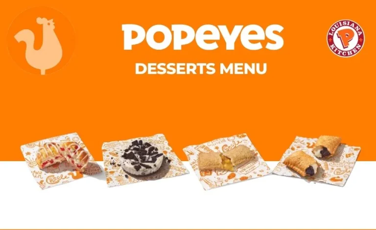 Popeyes dessert menu prices and calories