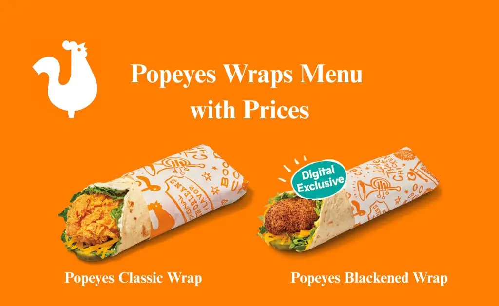 popeyes wraps menu with prices