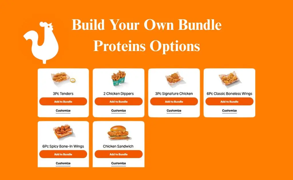 Popeyes build your own bundle protein option
