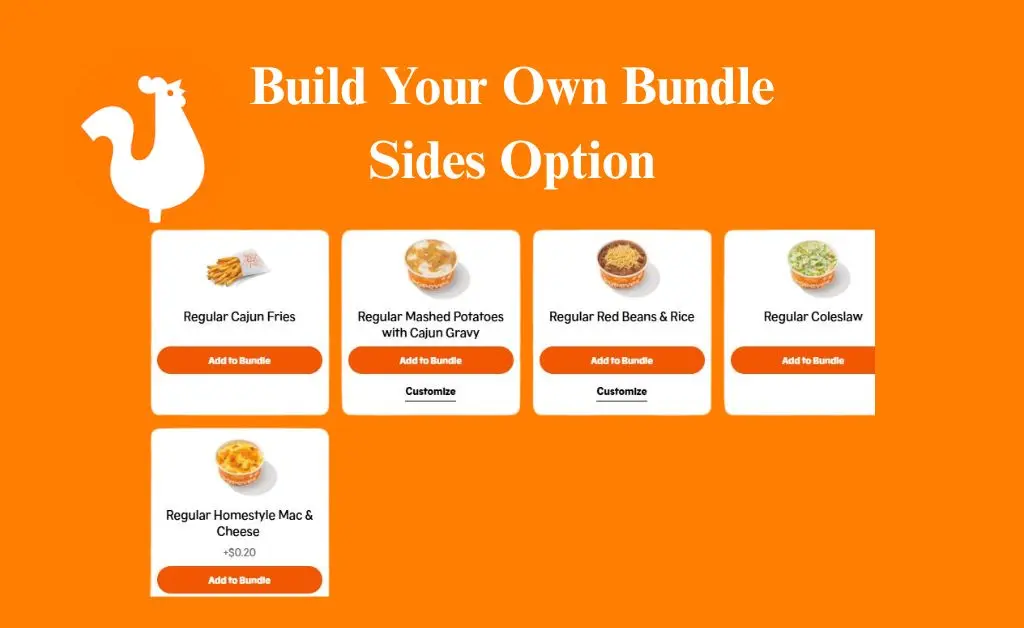 Popeyes build your own bundle sides option
