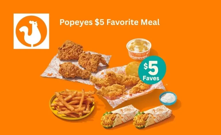 Popeyes $5 meal favorite menu